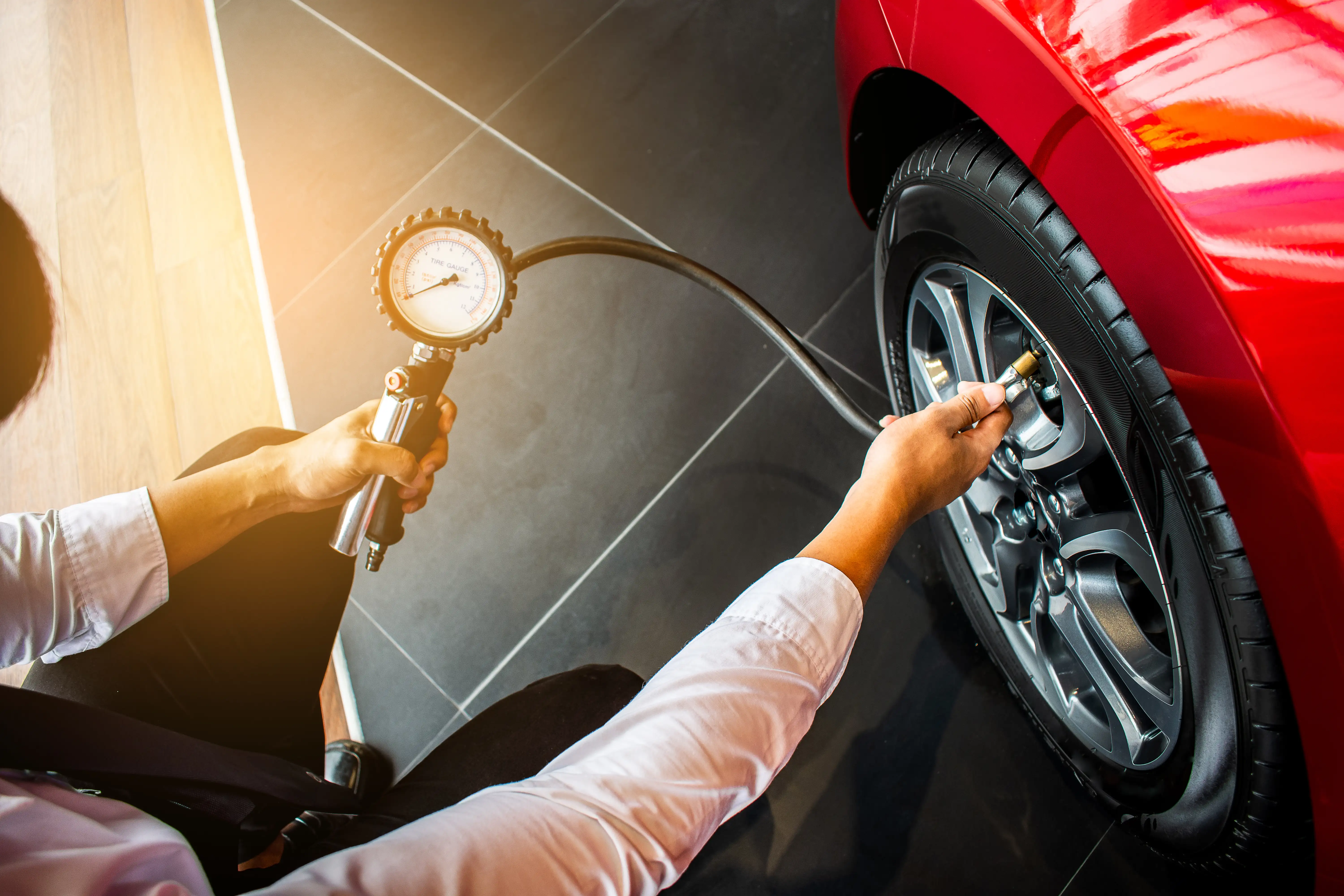 Tire pressure chekking